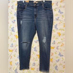 Women’s Levi’s 721 High Rise Skinny Jeans 20W Distressed NWT